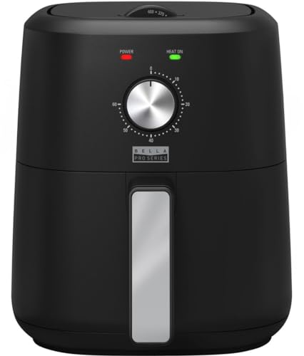 Bella Pro Bella Pro 90203 Analoge Luftfritteuse aus schwarzem Kunststoff, 3 l von BELLA