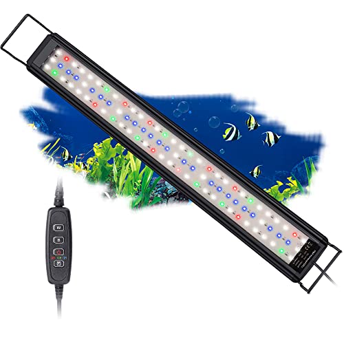 BELLALICHT Aquarium LED Beleuchtung, Vollspektrum Aufsatzleuchte Aquarium Lampe mit Timer, 10 Helligkeitsstufen Dimmbar, einstellbare Zeitschaltung 6/10/12 STD., SPL-60 BELLALICHT Aquarium LED Beleuchtung, Vollspektrum Aufsatzleuchte Aquarium Lampe mit Timer, 10 Helligkeitsstufen Dimmbar, einstellbare Zeitschaltung 6/10/12 STD., SPL-60 von BELLALICHT