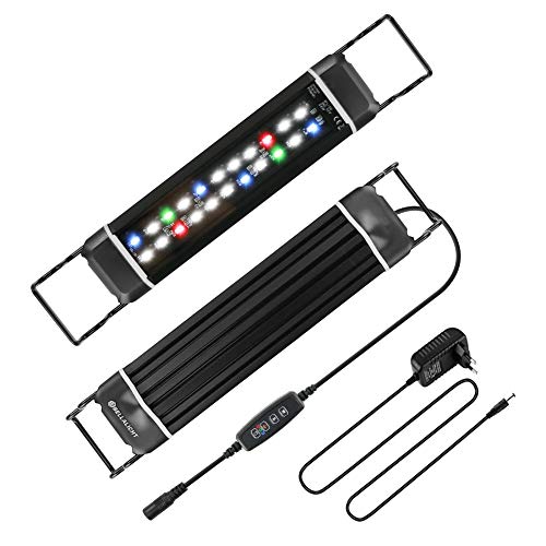 BELLALICHT LED Aquarium Beleuchtung, Aquarien Lampe [Vollspektrum Rot Grün Blau Weiß Licht] mit Timer, 10 Helligkeitsstufen Dimmbar IP66 Wasserdicht für Fisch Tank Pflanze von BELLALICHT