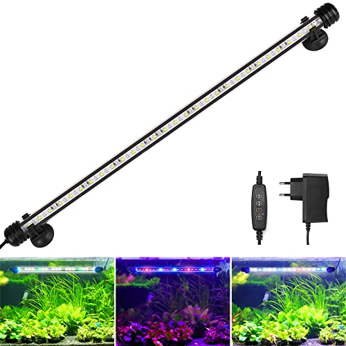 BELLALICHT LED Aquarium Beleuchtung - Aquarien Lampe [RGB-Weiß Licht] mit eingebautem Timer, Dimmbar 10 Helligkeitsstufen IP67 Wasserdicht Light für Fisch Tank Pflanze, L-49C von BELLALICHT