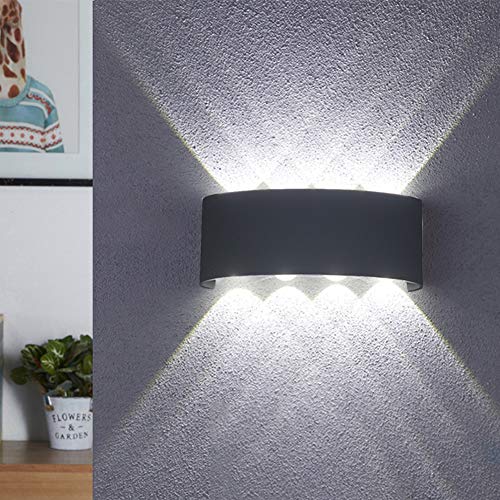 BELLALICHT Wandlampe Außen 8W Wasserdicht IP65 Modern Up Down Leuchte Wandlicht aus Aluminium Wandbeleuchtung für Bad Flur Kinderzimmer Treppenhaus Wohnzimmer Schlafzimmer BELLALICHT Wandlampe Außen 8W Wasserdicht IP65 Modern Up Down Leuchte Wandlicht aus Aluminium Wandbeleuchtung für Bad Flur Kinderzimmer Treppenhaus Wohnzimmer Schlafzimmer von BELLALICHT