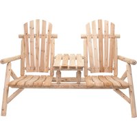 BELLAVISTA Bank, Holz, 2-Sitzer, BxHxT: 153 x 101 x 85 cm - beige von BELLAVISTA