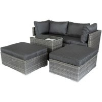 BELLAVISTA Loungeset, 4 Sitzplätze, Aluminium/Sicherheitsglas von BELLAVISTA