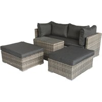 BELLAVISTA Loungeset, 4 Sitzplätze, Aluminium/Sicherheitsglas von BELLAVISTA