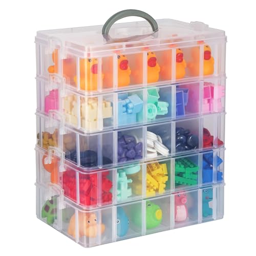 BELLE VOUS Sortierbox für Kleinteile mit 50 Fächern - Aufbewahrungsbox mit Fächern - Sortierkasten Aufbewahrung Sammelbox - Sortiersystem Sortierboxen - Bastel Organizer Bastelbox von BELLE VOUS