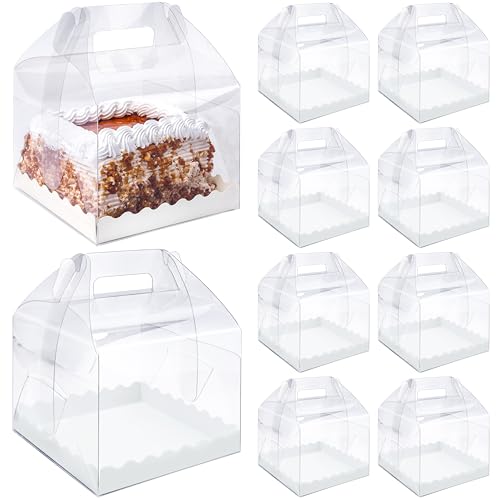 BELLE VOUS 10x transparente Kuchen Geschenke Transportbox - 15x15x12cm - Geschenkbox Set durchsichtig mit Deckel - wiederverwendbare Geschenkbox transparent- Cake Boxes -Presentbox BELLE VOUS 10x transparente Kuchen Geschenke Transportbox - 15x15x12cm - Geschenkbox Set durchsichtig mit Deckel - wiederverwendbare Geschenkbox transparent- Cake Boxes -Presentbox von BELLE VOUS