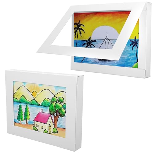 BELLE VOUS 2er Pack 3-in-1 Bilderrahmen für Papier Kunstwerke - 27x19cm Wechselrahmen - Rahmen mit Aufbewahrung von bis zu 100 Bildern - aufklappbarer Rahmen mit Frontöffnung BELLE VOUS 2er Pack 3-in-1 Bilderrahmen für Papier Kunstwerke - 27x19cm Wechselrahmen - Rahmen mit Aufbewahrung von bis zu 100 Bildern - aufklappbarer Rahmen mit Frontöffnung von BELLE VOUS