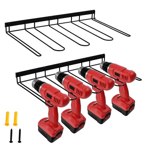 BELLE VOUS 2er Set Werkzeugaufbewahrungsregale - Wandmontierte Werkzeughalter für die Garage - Werkzeughalter Wand - Werkstatt Organizer - Werkstatteinrichtung - Werkstatt Zubehör BELLE VOUS 2er Set Werkzeugaufbewahrungsregale - Wandmontierte Werkzeughalter für die Garage - Werkzeughalter Wand - Werkstatt Organizer - Werkstatteinrichtung - Werkstatt Zubehör von BELLE VOUS