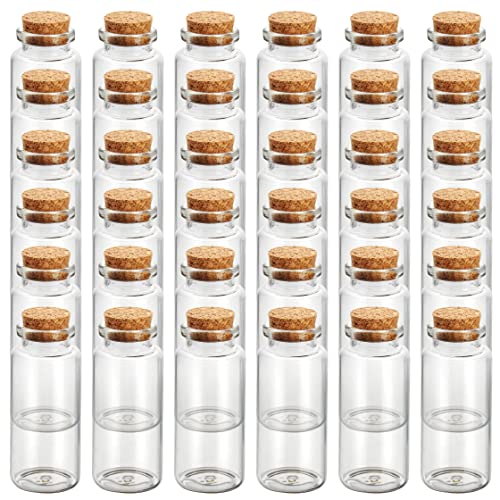 BELLE VOUS 36er Pack Kleine Glasflaschen zum Befüllen mit Korkdeckel - 30 ml - Luftdichte Kleine Fläschchen Gewürzgläser mit Korken für Hochzeitsgeschenke, Partys, Gewürze & Marmelade von BELLE VOUS