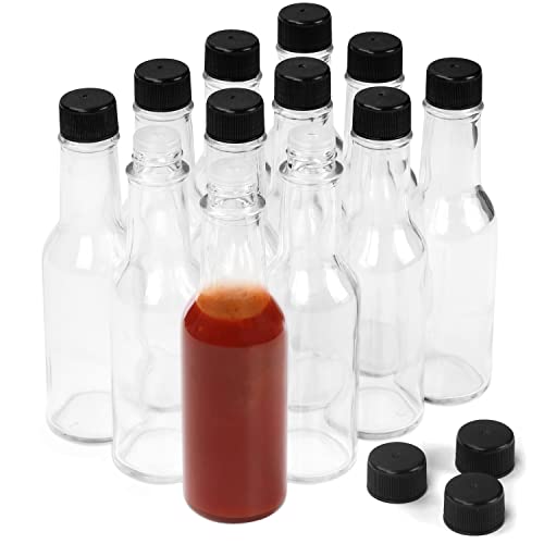 Belle Vous Glas Flaschen zum Befüllen 150ml Schnapsflaschen Klein (12er Pack) - 150ml - Schraubverschluss Flaschen zum Befüllen mit Tropfeinsätzen für Scharfe Soßen, Öl, Likör & Mehr von BELLE VOUS