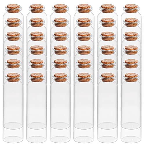 BELLE VOUS 36er Pack Kleine Flaschen mit Korken Glas Flaschen Aufbewahrung Set - 50ml - Mini Glasflaschen mit Korken Vorratsdosen Luftdicht für Hochzeitsgeschenke oder als Gewürzgläser mit Korken von BELLE VOUS