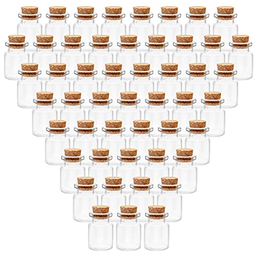 BELLE VOUS Glas mit Korkdeckel Glasflaschen (100 Stk) – 5ml Mini Glasflaschen Glas mit Korken – Gewürzgläser mit Korken für Gastgeschenke, Hochzeit, Basteln, Deko, Party, Gewürzgläser Set von BELLE VOUS