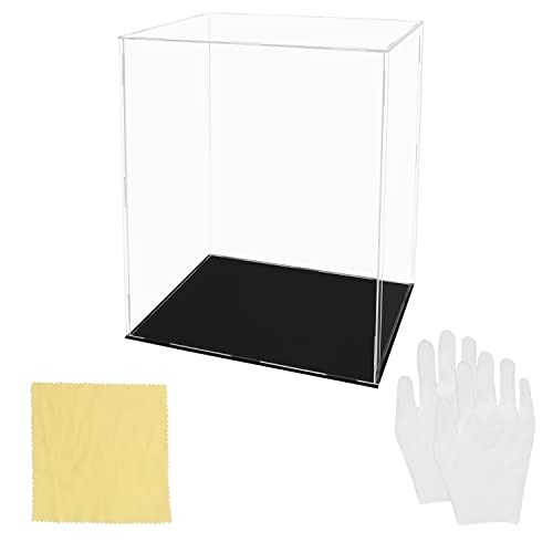 BELLE VOUS Transparenter Acryl Vitrine - 25 x 20 x 30cm Große Acryl Boxen zum Ausstellen - Staubdichte Schaukasten Vitrine für Action Figuren & Sammlerstücke - Vitrine Quadratisch - Schaukasten Acryl von BELLE VOUS