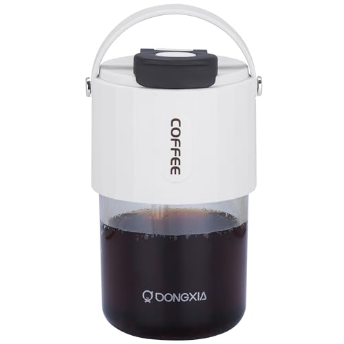 BELLE VOUS Weißer Kaffeebecher mit Deckel & Strohhalm - 400 ml BPA-Freier Plastikbecher Mehrweg - Auslaufsicherer, Dickwandiger Becher für Heißgetränke, Eiskaffee, Tee, Saft, Wasser, Smoothies & Mehr von BELLE VOUS