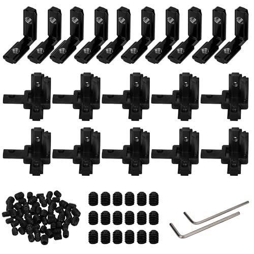 Belle Vous 22 Eckverbinder - Serie 2020 - Aluminium-Extrusionsverbinder- Aluprofil - Aluminium-Strangpressprofil - 3-Wege-Verbindungen - L-förmige Halterungen - Eckunterstützung von BELLE VOUS