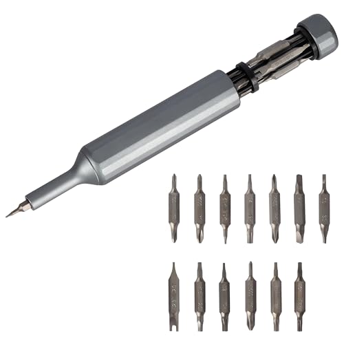 Belle Vous 27-in-1 Mini Schraubendreher Set - Präzisions Werkzeug Satz mit 13 doppelseitigen magnetischen Bits - Elektriker Schraubendreher, Magnetisch für Reparatur von Handy, Laptop, PC, Brillen von BELLE VOUS