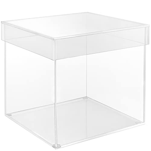 Belle Vous 5-Seitige Acrylbox mit Deckel - 20 x 20 x 20,5 cm - Kleine Transparente Box für Zuhause, Museum oder Hochzeit - Durchsichtige Geschenkbox für Schmuck, Vitrine und Aufbewahrung von BELLE VOUS