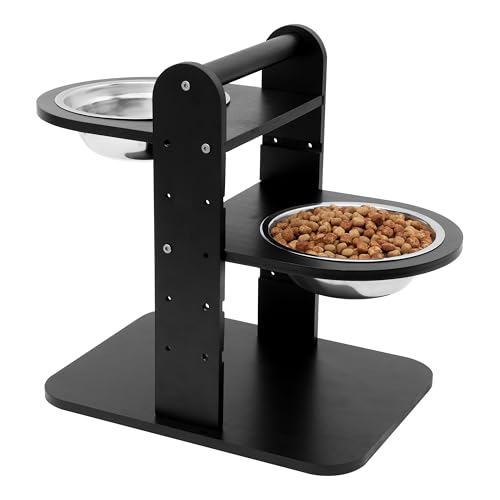 Belle Vous Erhöhter Futternapf für Hunde oder Katzen - 2 x 1 L Edelstahlnäpfe Futternapf - 41 x 40 x 30 cm höhenverstellbar - Für kleine bis große Hunde und Katzen - Erhöhter Hundenapf - Hundebar Belle Vous Erhöhter Futternapf für Hunde oder Katzen - 2 x 1 L Edelstahlnäpfe Futternapf - 41 x 40 x 30 cm höhenverstellbar - Für kleine bis große Hunde und Katzen - Erhöhter Hundenapf - Hundebar von BELLE VOUS