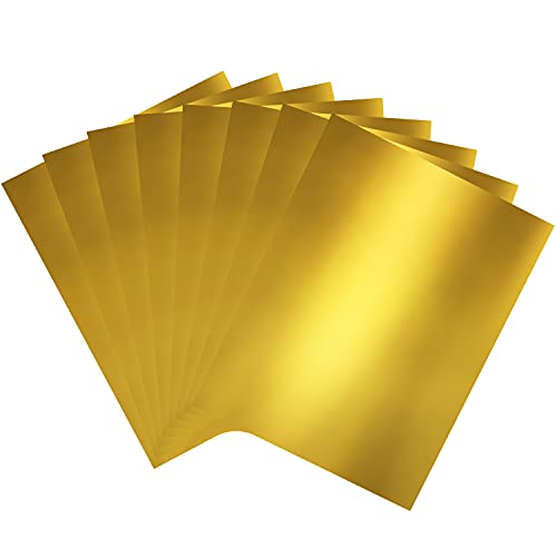 Belle Vous Glänzende Karton Goldfolie zum Basteln (60er Pack) 29,7x21cm 250gsm Premium Kartonpapier A4 - Bastelfolie Gold Glitzerpapier zum Basteln für Hochzeitseinladungen, Scrapbooking & Bürobedarf von BELLE VOUS