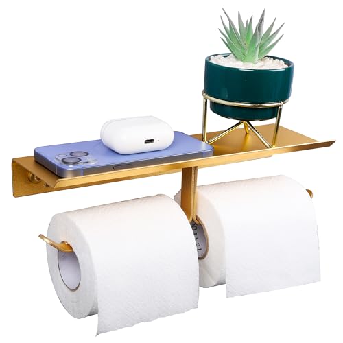 Belle Vous Toilettenpapierhalter mit Telefonhalter - Selbstklebender Toilettenpapierhalter ohne Bohren - Klopapierhalter mit Regal - Klopapierhalter ohne Bohren von BELLE VOUS