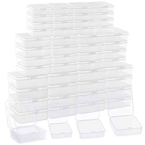 BELLE VOUS Set of 54 Small Storage Box with Lid Transparent Plastic Box Small with Lid Small Plastic Box, Medium & Large Plastic Boxes - Stackable Small Boxes with Lid for Craft Supplies von BELLE VOUS