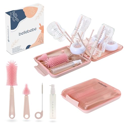 BELLEBEBE Set Trockenständer Babyflaschen mit Flaschenbürste Baby - 6 in 1 Flaschenständer - Transportabel, Faltbar, BPA-frei BELLEBEBE Set Trockenständer Babyflaschen mit Flaschenbürste Baby - 6 in 1 Flaschenständer - Transportabel, Faltbar, BPA-frei von BELLEBEBE