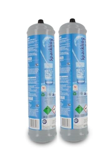 Bellerofonte 2 Einweg-Co2-Flaschen, 600 g, Anschluss M11 x 1 von BELLEROFONTE