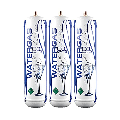 Bellerofonte 3 x Einwegflasche Co2 600 g für Spritzwasserspender Zapfanlage mit Anschluss M11 x 1 von BELLEROFONTE