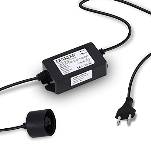 Bellerofonte Ersatznetzteil für UV-Wassersterilisatoren, 4-6 Watt, mit Betriebs-LED und akustischem Störungsalarm für UV-Lampen, 2+2-poliger Anschluss von BELLEROFONTE