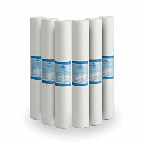 Bellerofonte Sedimentfilter Wasserfilter schmelzgeblasene 20 Zoll 25 Mikron in Polypropylen. Entfernt Sand, Rostpartikel und schwebende Verunreinigungen bis zu 25 Mikron, 6 Stücke von BELLEROFONTE