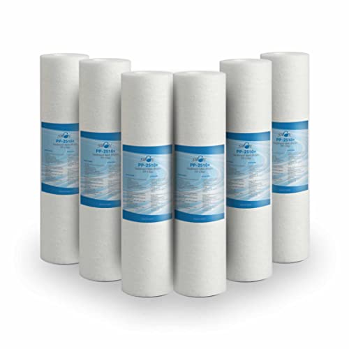 Bellerofonte Sedimentfilter 10 Zoll 25 Mikron in Polypropylen. Entfernt Sand, Rostpartikel und schwebende Verunreinigungen bis zu 25 Mikron 6 Stücke Bellerofonte Sedimentfilter 10 Zoll 25 Mikron in Polypropylen. Entfernt Sand, Rostpartikel und schwebende Verunreinigungen bis zu 25 Mikron 6 Stücke von BELLEROFONTE