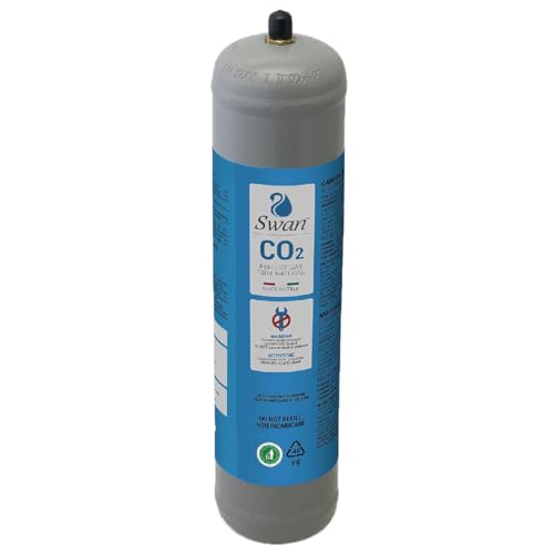 Co2 Einweg-Flaschen, 600 g, Anschluss M11 x 1 für Spender, Wassersprudler, Behälter aus Stahl, Nr. 1 Flasche von BELLEROFONTE