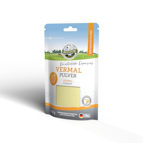 Bellfor Vermal Pulver mit Kokosmehl und Kürbiskernen - 80 g. Magen-Darm-Bereich Unterstützung | Rein pflanzliche Inhaltsstoffe | Optimale Unterstützung | Einfache Anwendung und hohe Akzeptanz von Bellfor