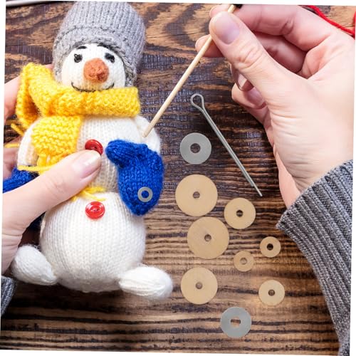 BELLIFFY 1 Schachtel DIY Puppengelenke aus Metall und Holz Set für Teddybär und Stabile Drehbare Gelenkscheiben für Bewegliche Puppen Vielseitig für DIY Bastelprojekte Geeignet von BELLIFFY