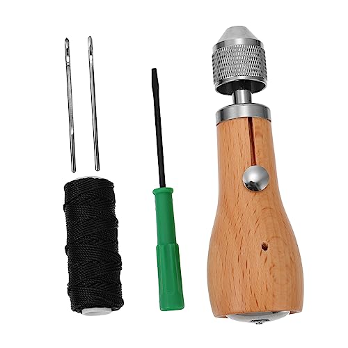 BELLIFFY Nähahlen Handnähmaschine Nadeln Wachsschnur Und Schraubendreher Für Leder DIY-Leder-bastelbedarf Handgehaltenes Nähwerkzeug BELLIFFY Nähahlen Handnähmaschine Nadeln Wachsschnur Und Schraubendreher Für Leder DIY-Leder-bastelbedarf Handgehaltenes Nähwerkzeug von BELLIFFY