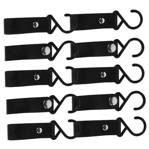 BELLIFFY 10 Stück Campinghaken Multifunktional Befestigungshaken Für Outdoor Camping Zubehör Aus Pu-Leder Zum Aufhängen Von Schlüsseln Kochgeschirr Und Mehr von BELLIFFY