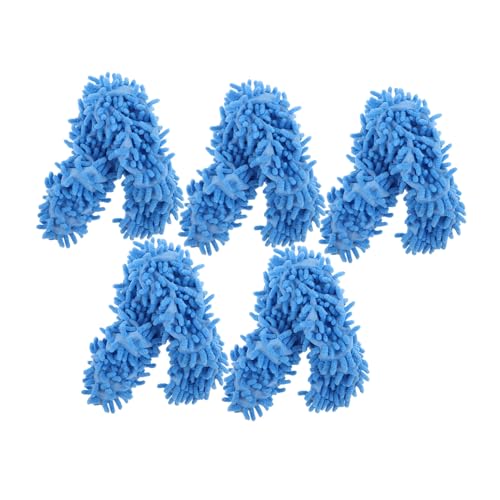 BELLIFFY 10 Stück Mikrofaser Wischmopp-hausschuhe für Bodenreinigung Abnehmbare Waschbare Chenille-socken mit Hoher Saugfähigkeit Geräuscharm Wiederverwendbar Geeignet für Damen und Herren von BELLIFFY