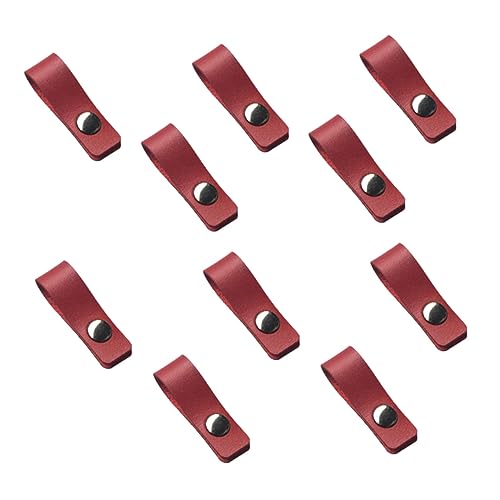 BELLIFFY 10 Stück Teiliges Kabelmanagement aus PU Leder Kabelfixierer und Halter für Ohrhörer Draht Organizer Weinrot für USB und Computer Kabel BELLIFFY 10 Stück Teiliges Kabelmanagement aus PU Leder Kabelfixierer und Halter für Ohrhörer Draht Organizer Weinrot für USB und Computer Kabel von BELLIFFY