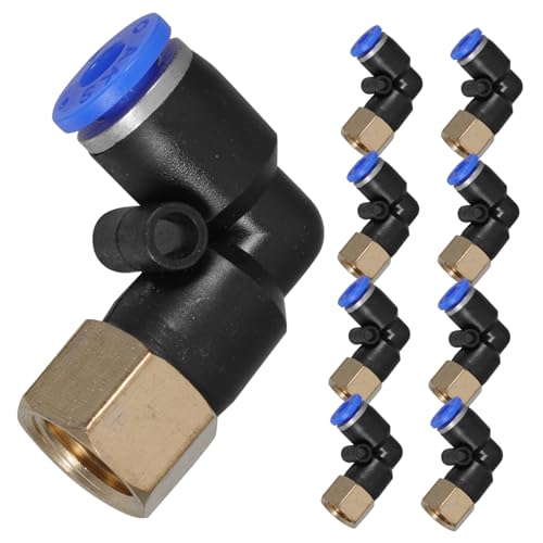 BELLIFFY 10 Stück Teiliges Pneumatik Winkel Steckanschluss Push To Connect Luftkompressor Schnellkupplung Männlicher Adapter für Druckluftsysteme Kompakte Montage Einfache Wartung BELLIFFY 10 Stück Teiliges Pneumatik Winkel Steckanschluss Push To Connect Luftkompressor Schnellkupplung Männlicher Adapter für Druckluftsysteme Kompakte Montage Einfache Wartung von BELLIFFY