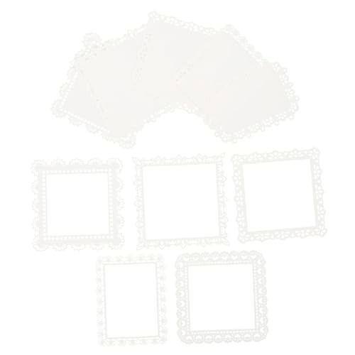 BELLIFFY 10 Stück Teiliges Weiße Filigrane Spitzen deko Papiere für Scrapbooking und DIY bastelarbeiten Hochwertige Ausgeschnittene Muster Leicht und Kompakt für Kreative Handwerksprojekte von BELLIFFY