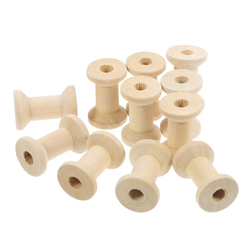 BELLIFFY 100 Stück Holzspulen für Stickerei und Handarbeiten Robuste DIY Garnhalter aus Naturholz zum Wickeln von Nähgarn Häkeln und Bastelprojekten Große Menge für Vielfältige von BELLIFFY