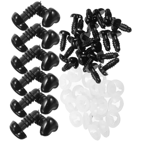 BELLIFFY 100 Stück Schwarze Sicherheitsnasen Herzform für Kuscheltiere DIY Plüschtiere Puppen Basteln Langlebiges Kunststoffmaterial BELLIFFY 100 Stück Schwarze Sicherheitsnasen Herzform für Kuscheltiere DIY Plüschtiere Puppen Basteln Langlebiges Kunststoffmaterial von BELLIFFY