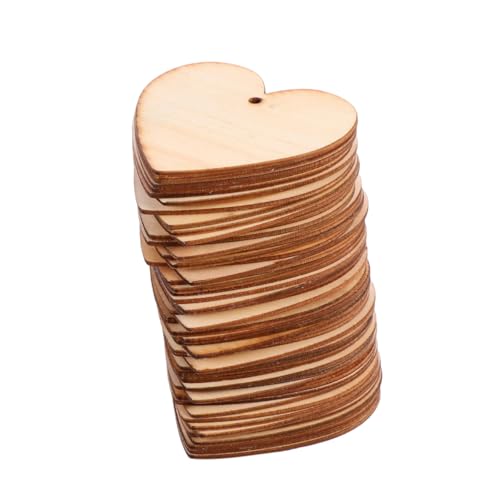 BELLIFFY 100stücke Dekorative Holzherzen Mit Loch Unvollendete Und Bastelzuschnitte Für -projekte Für Hochzeiten Geburtstage Weihnachten Und Mehr von BELLIFFY