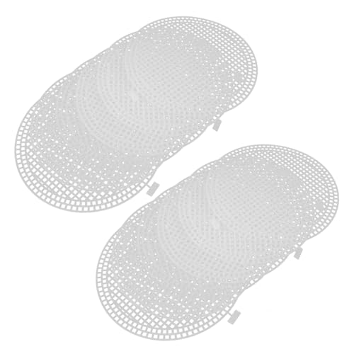 BELLIFFY 12 Stück Teiliges Rundes Mesh Canvas Kunststoffbasis für Strick Häkelprojekte Stabile DIY Tasche Unterlage für Handgefertigte Taschen von BELLIFFY