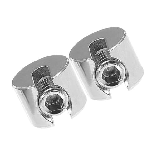 BELLIFFY 2 Stück Teiliges Edelstahl Flachseil-klemmen mit Schlitz für Garten-drahtseile Rostfrei Einfache Montage Sicherer Halt für Balkonmöbel Sonnenschirme und Wäscheleinen von BELLIFFY