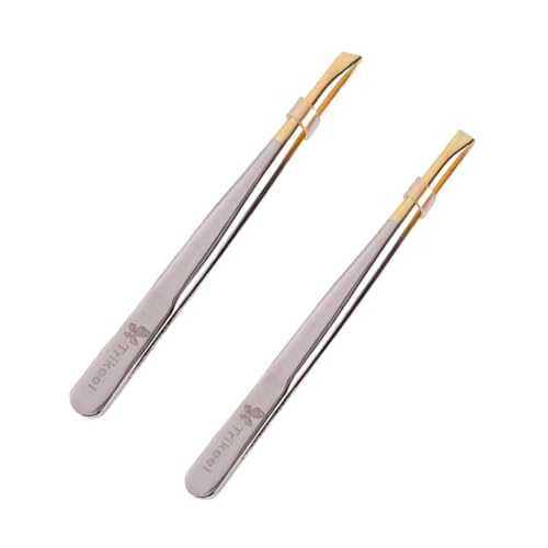 BELLIFFY 2 Stück Teiliges Elektroplattierte Edelstahl Augenbrauenzange Flach Schrägform Präzise Pinzette Für Augenbrauenkorrektur und Wimpernfixierung Leicht und Langlebig BELLIFFY 2 Stück Teiliges Elektroplattierte Edelstahl Augenbrauenzange Flach Schrägform Präzise Pinzette Für Augenbrauenkorrektur und Wimpernfixierung Leicht und Langlebig von BELLIFFY