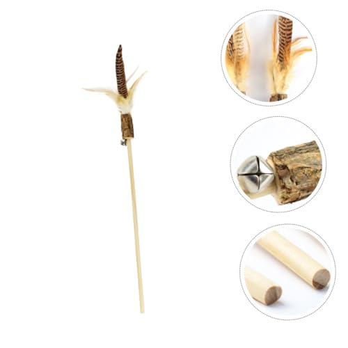 BELLIFFY 2 Stück Teiliges Interaktives Katzenspielzeug aus Holz mit Katzengras Stick und langlebigem Design Fördert Bewegung und Beschäftigung für Katzenrassen von BELLIFFY