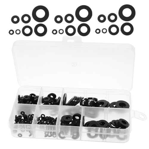 BELLIFFY 250 Stück Schwarze Nylon Flache Unterlegscheiben mit Aufbewahrungsbox Hochtemperaturbeständige Isolierende Kunststoffdichtungen für Möbel Elektrische Verbindungen Auto und BELLIFFY 250 Stück Schwarze Nylon Flache Unterlegscheiben mit Aufbewahrungsbox Hochtemperaturbeständige Isolierende Kunststoffdichtungen für Möbel Elektrische Verbindungen Auto und von BELLIFFY