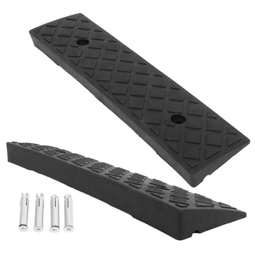 BELLIFFY 2-teilige Kunststoff-rampen Für Bordsteine Laderampen Für Autos Rollstühle Und Gehwege Robust Und Wetterfest von BELLIFFY