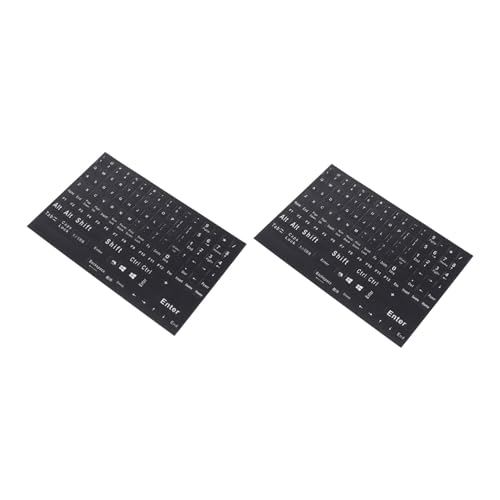 BELLIFFY 2blätter Tastaturaufkleber Englisch Für Computer Und Laptop Tastaturaufkleber Mit Abdeckung Verschleißfeste Buchstaben Für Zuhause Und Büro von BELLIFFY